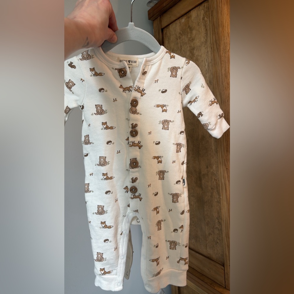 Rabbit + Bear Organic Baby Romper